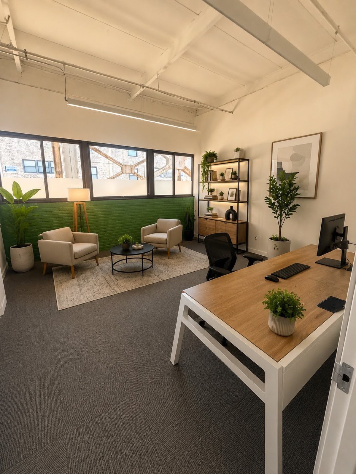 Office 4 — largest private office with lounge seating at Platform Coworking